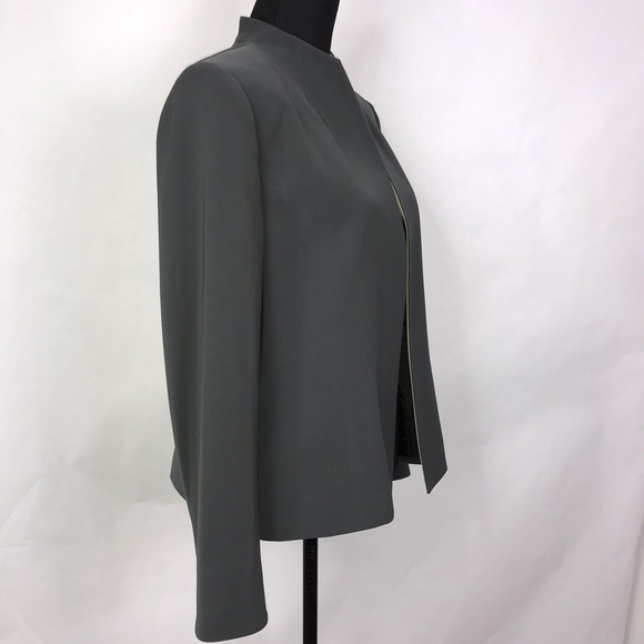 Kasper Womens Blazer Jacket Size 12 Gray Lined - Picture 3 of 6